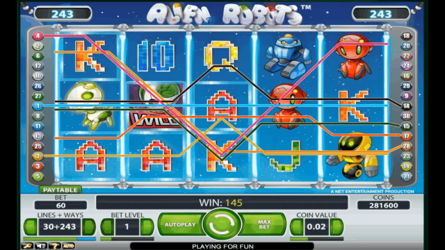 Игровой интерфейс Alien Robots 5