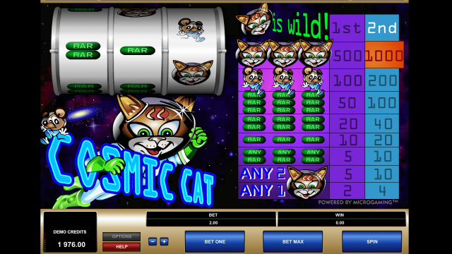 Бонусная игра Cosmic Cat 9